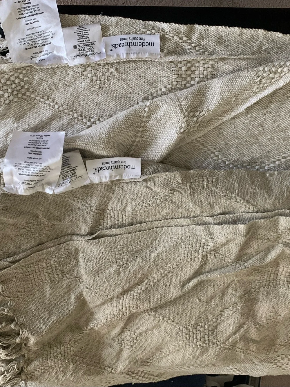 Chester 100% Cotton Throws (Lot of 2)